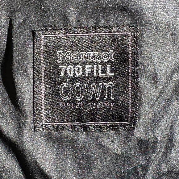 Marmot Down Coat Jacket Womens Insulated 700 Fill Full Zip Fleece Black Puffer L - Picture 6 of 12